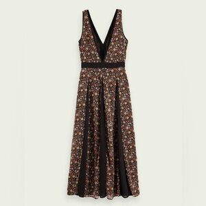 Scotch & Soda Printed Sleeveless Midi Dress